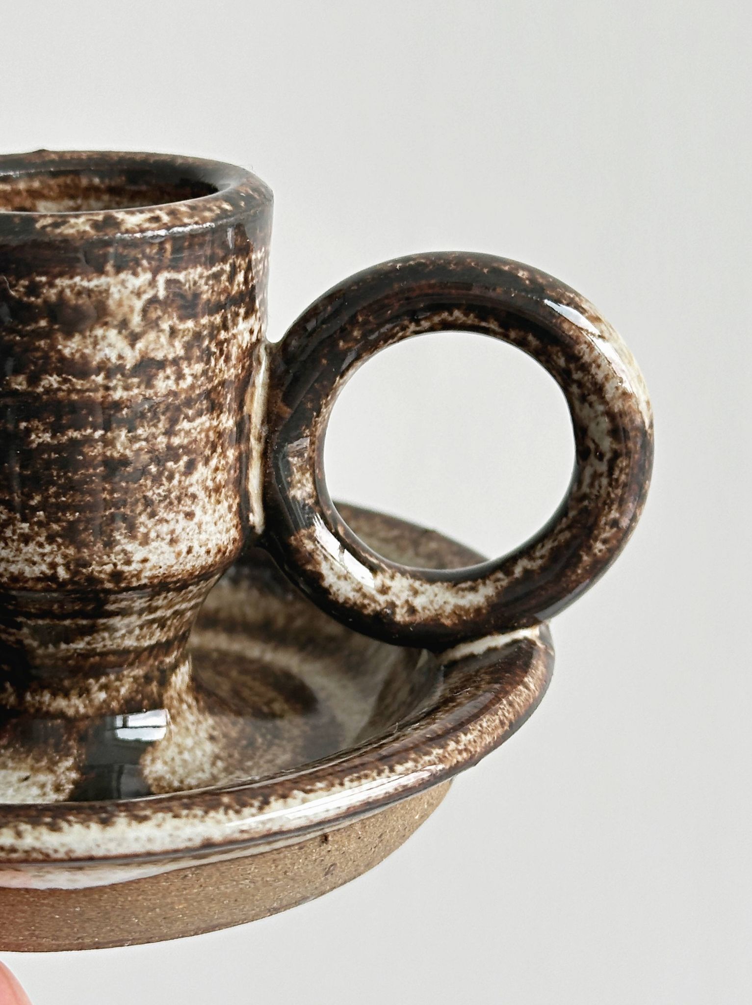 Rustic ceramic candlestick