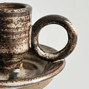Rustic ceramic candlestick