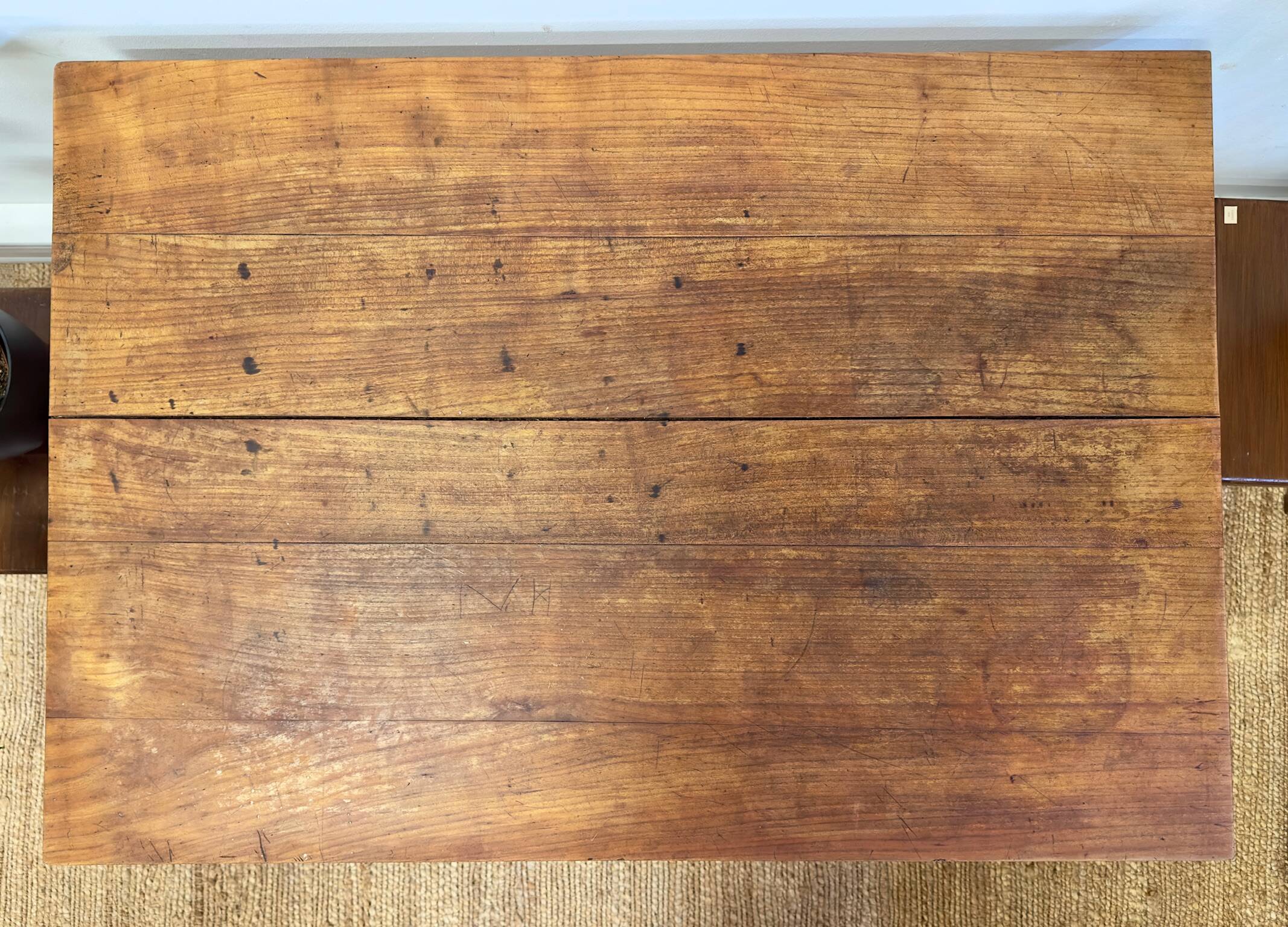 Antique solid wood bistro table