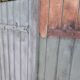 Paire de volets en bois pentures en fer