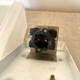 Vintage wall lamp in opaline and metal