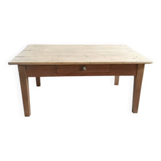 Farmhouse coffee table with drawer