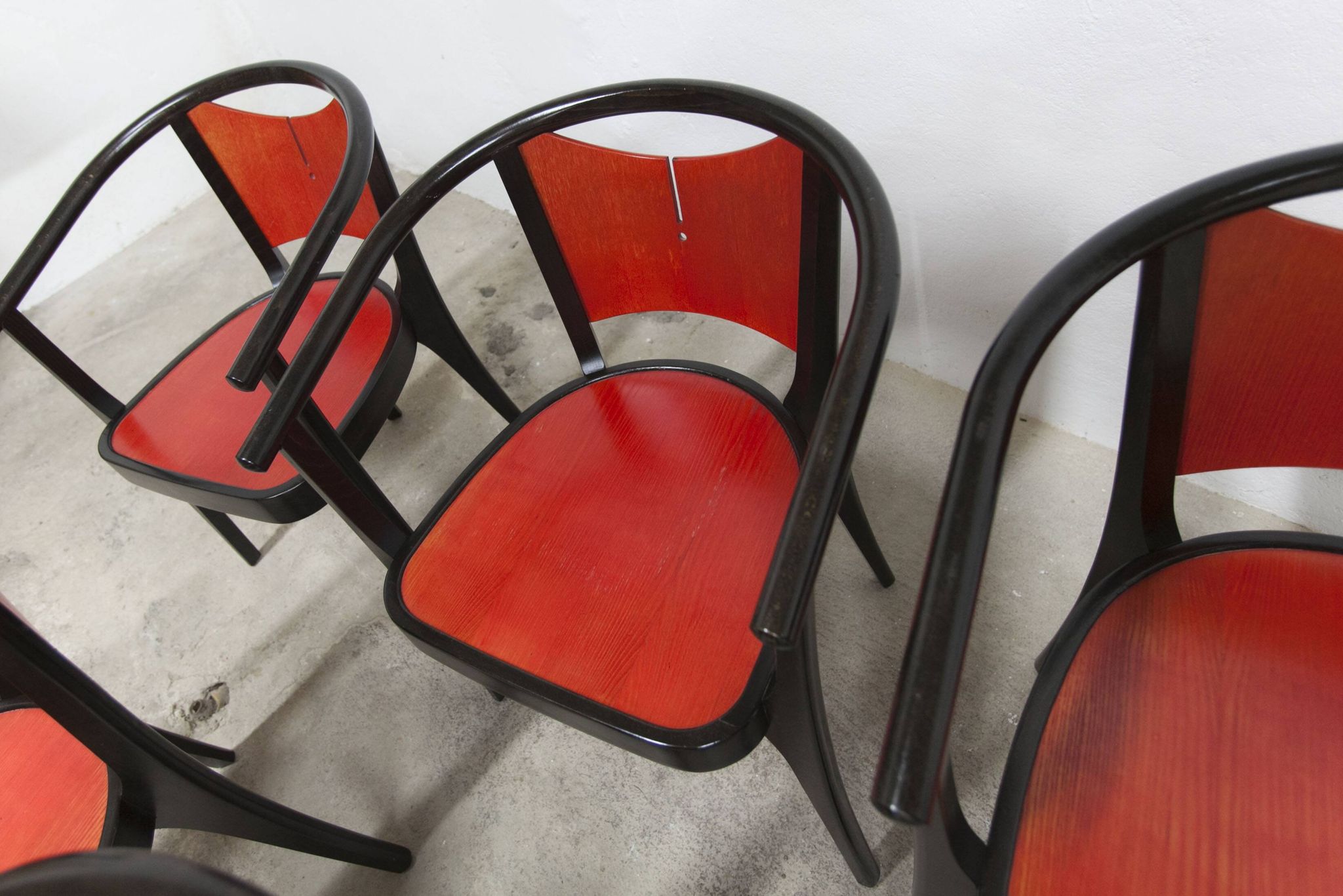 Set of 6 Baumann Diese armchairs, designed by Pagnon Pelhaître