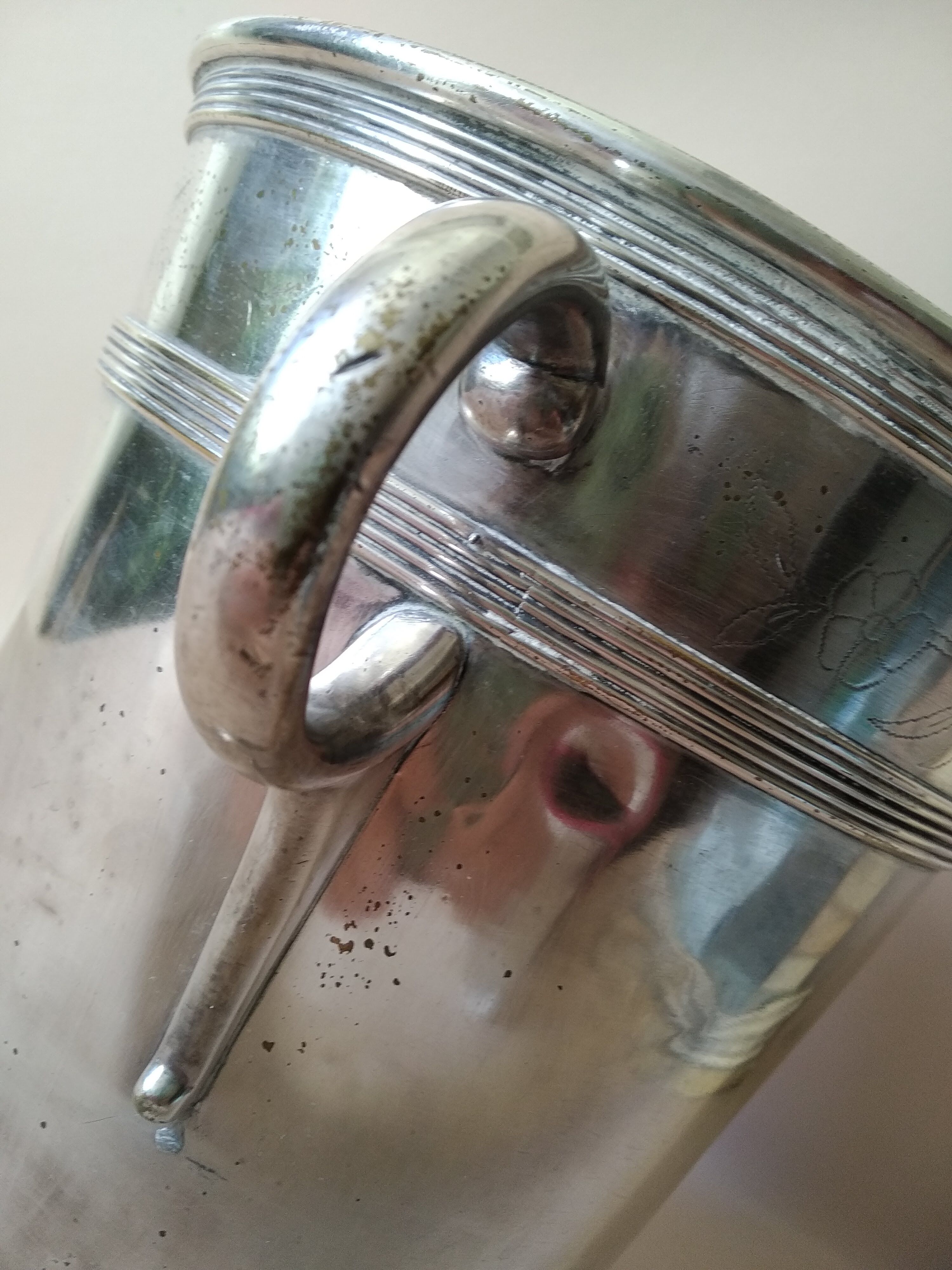 Champagne bucket in silver metal Early XX