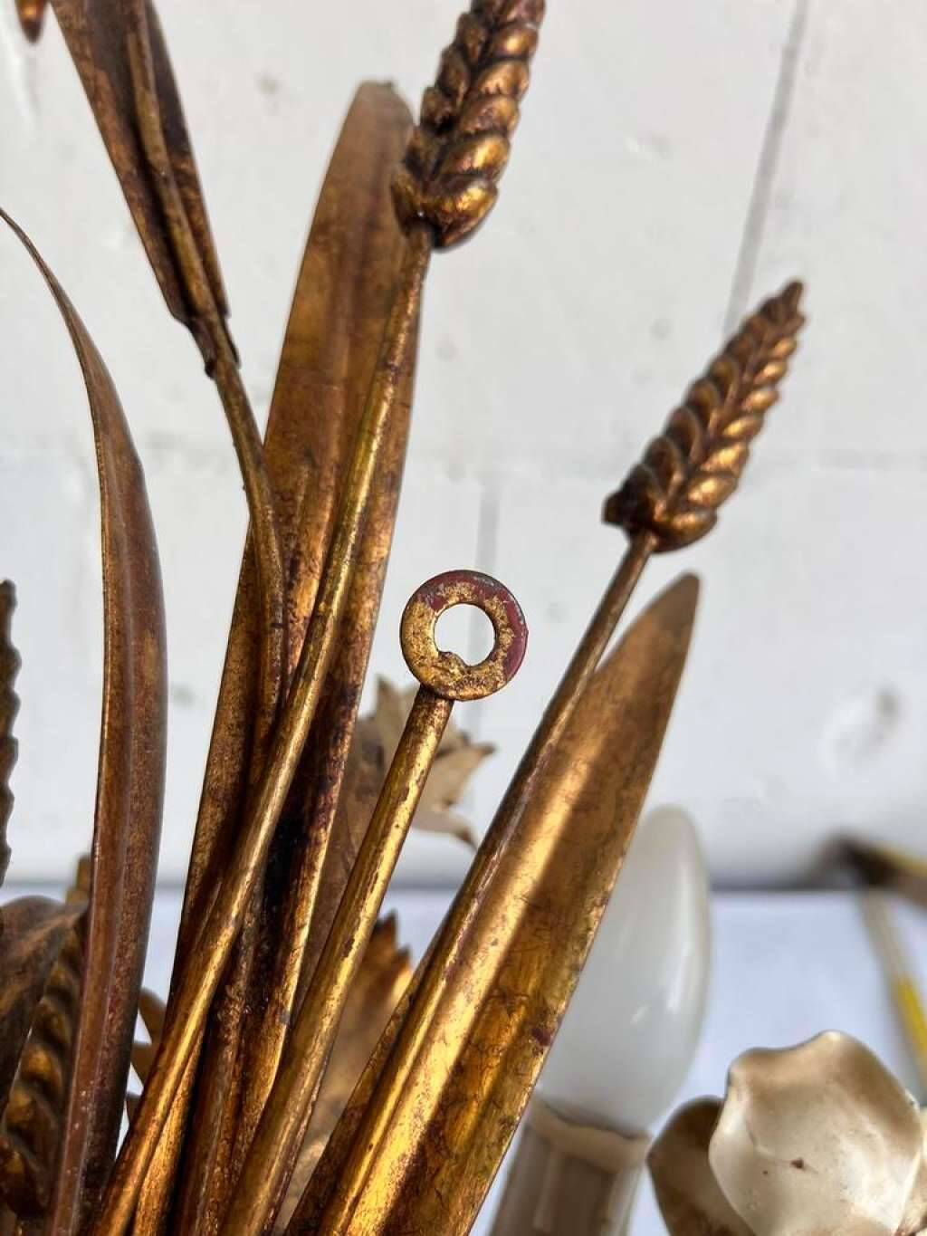 Vintage wall lamp / wall lamp in sheaf of wheat