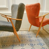 Armchairs Zig Zag scandinavian 50 60 years