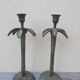 Pair of palm candle holders