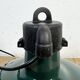 Industrial French Dark Green Enamel Factory Pendant Lamp, 1960s