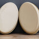 Pair of enamelled sheet metal dishes
