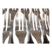 12 silver-plated metal cake forks by Christofle Vendôme 15.2