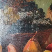 François Xavier Krugler composition with fruits oil on canvas signed