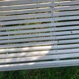 Outdoor slatted bench