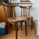Pair of wooden bistro chairs