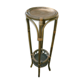 Side table in rattan and bamboo