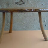 Brutalist coffee table natural wood