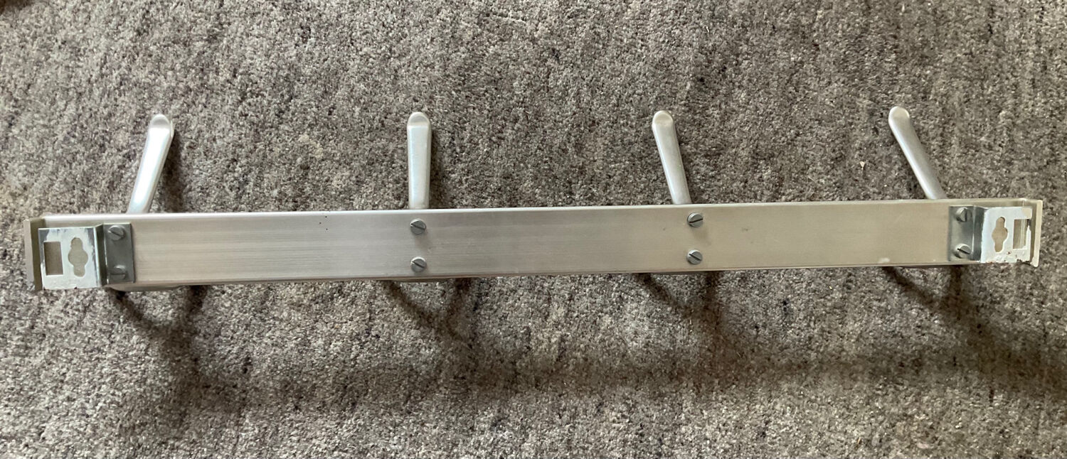 Vintage aluminum coat rack