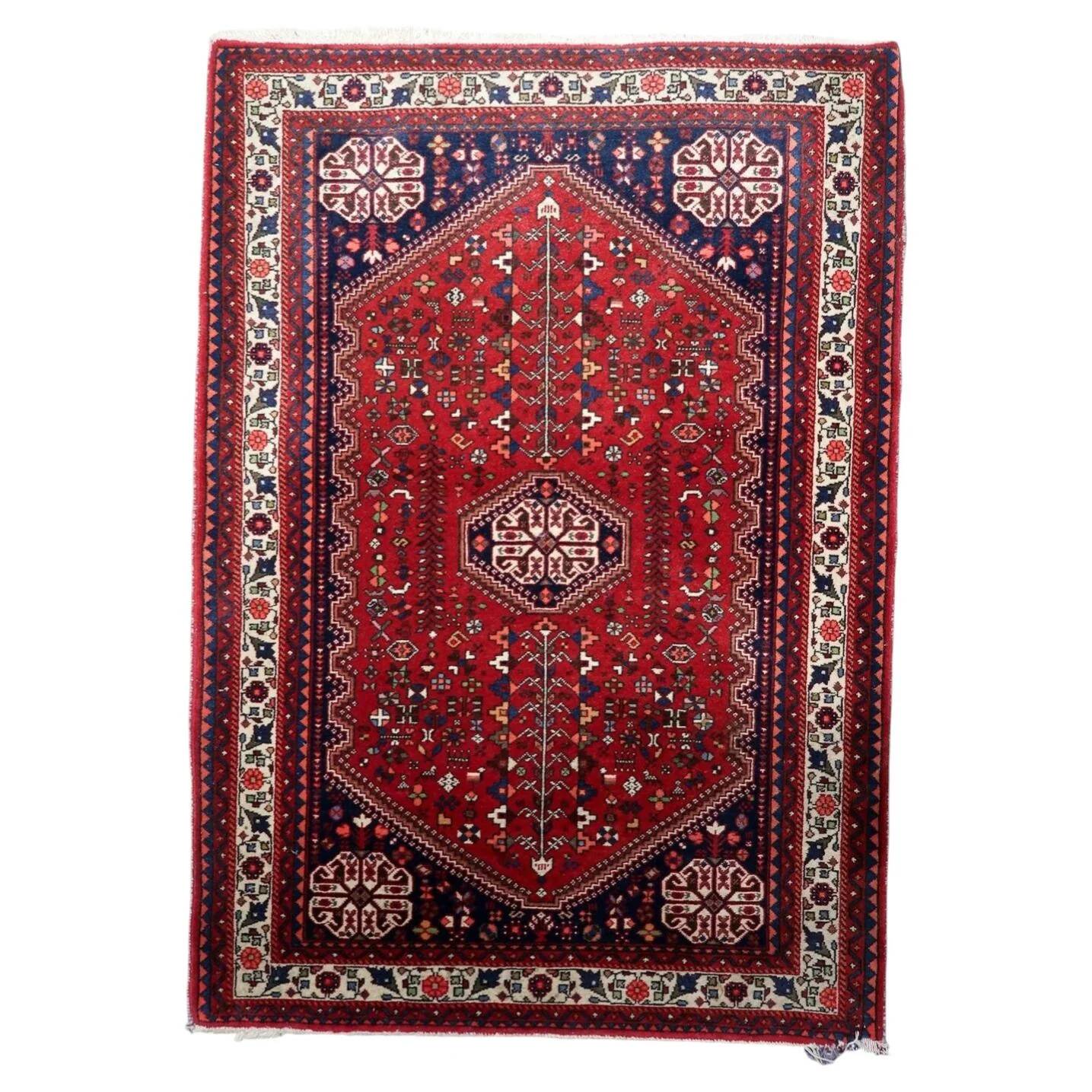 Antique Persian Qashqai rug 106cm x 152cm 1920s - 1C1242