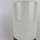 White cylindrical Art Deco chandelier RAAK with black support.