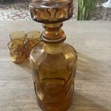 Amber carafe + glasses