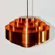 Pair of Midcentury Copper Pendants by Jo Hammerborg for Fog & Mørup, 1960s