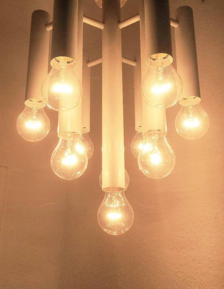 Minimalist suspension from the Swiss space age of the mid-century type 415 by Temde, 1960s.