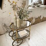 Cart serves brass bar