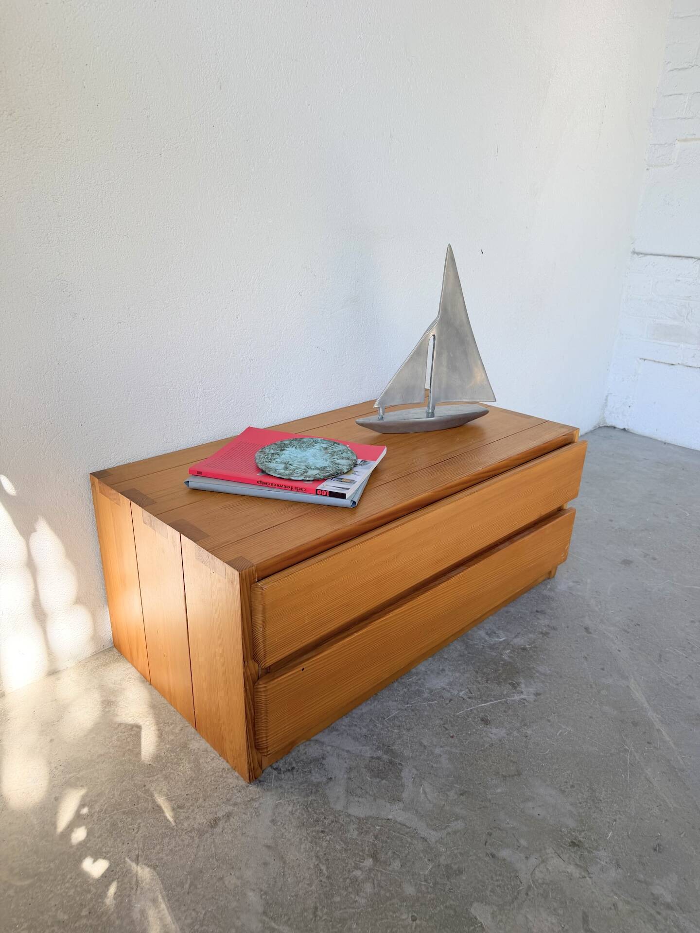 Bedside cabinet pine Maison Regain