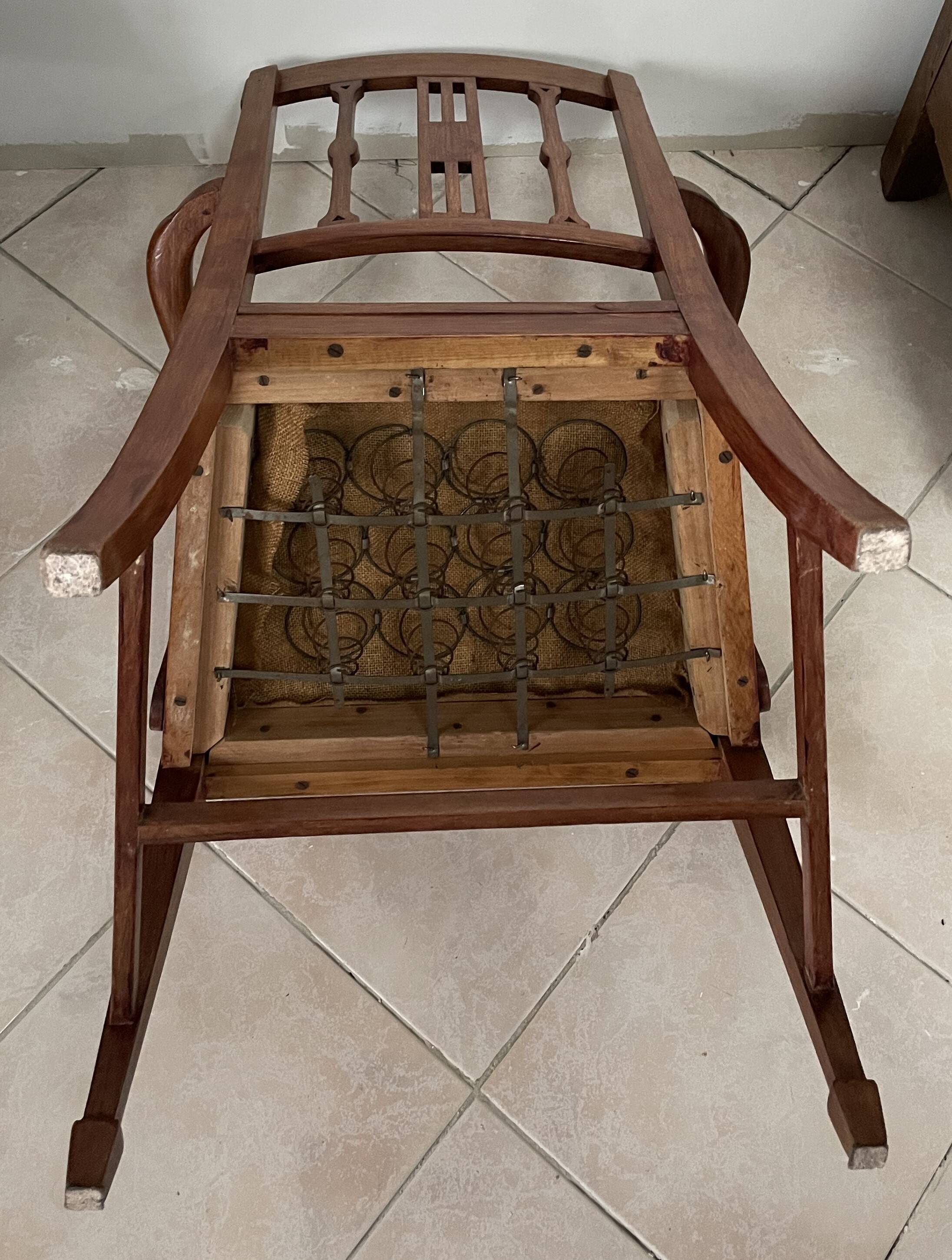 Art Deco armchair with armrest