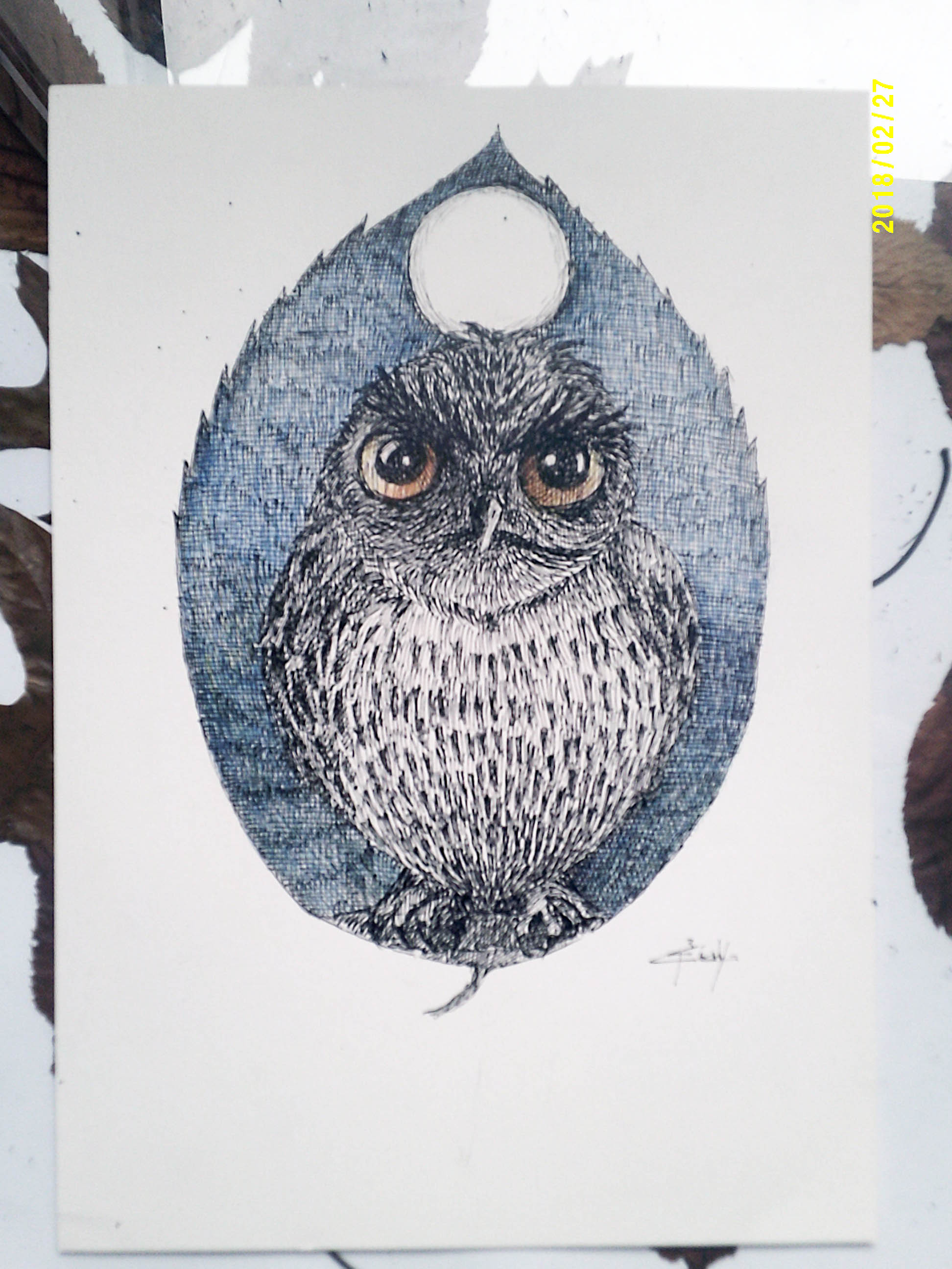 "Blue night" China ink