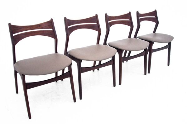 Chaises, design danois, design des années 1960 par Eric Buck.