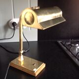 Old brass desk lamp