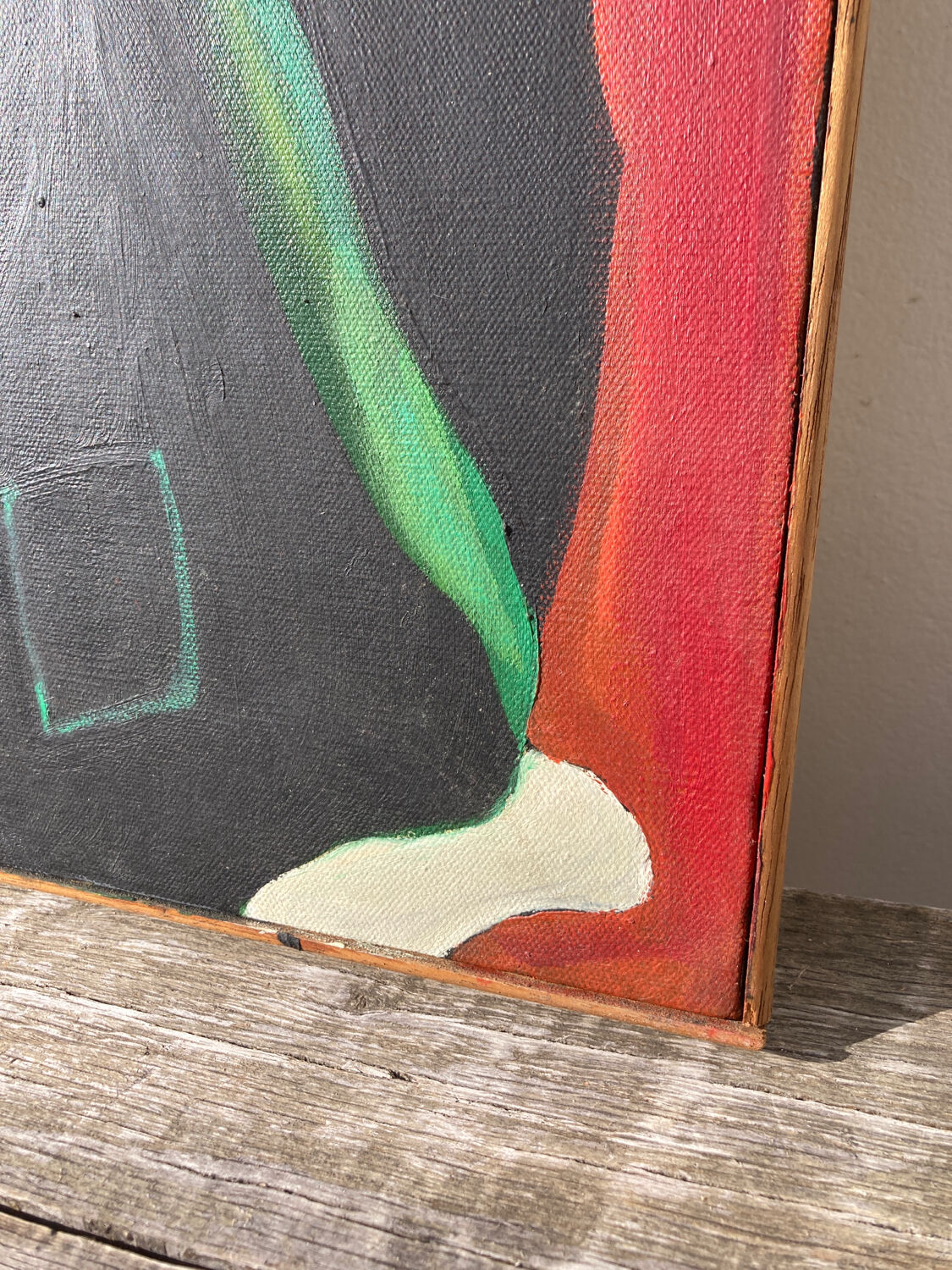 Abstract woman painting oil on canvas