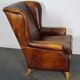 Vintage Dutch leather club armchair