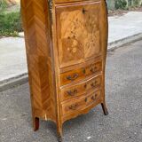 Curved secretary in Louis XV marquetry
