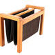 Salling stolefabrik magazine rack with leather in teak