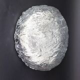 Large round frosted glass ceiling light Murano, Kaiser, Germany, 1970s