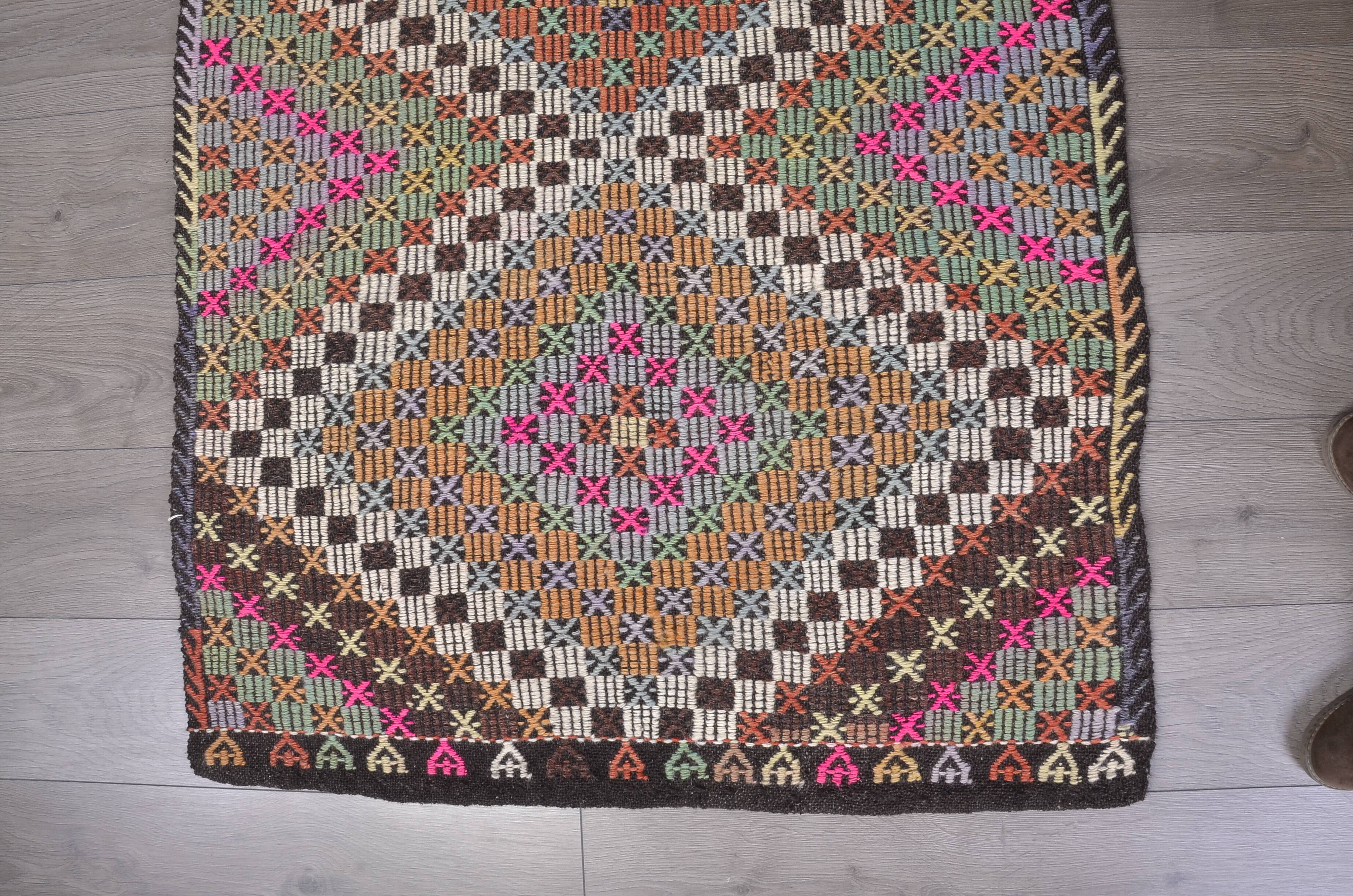 Oushak Vintage Hallway Runner Rug