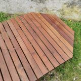 Table + 4 solid teak chairs