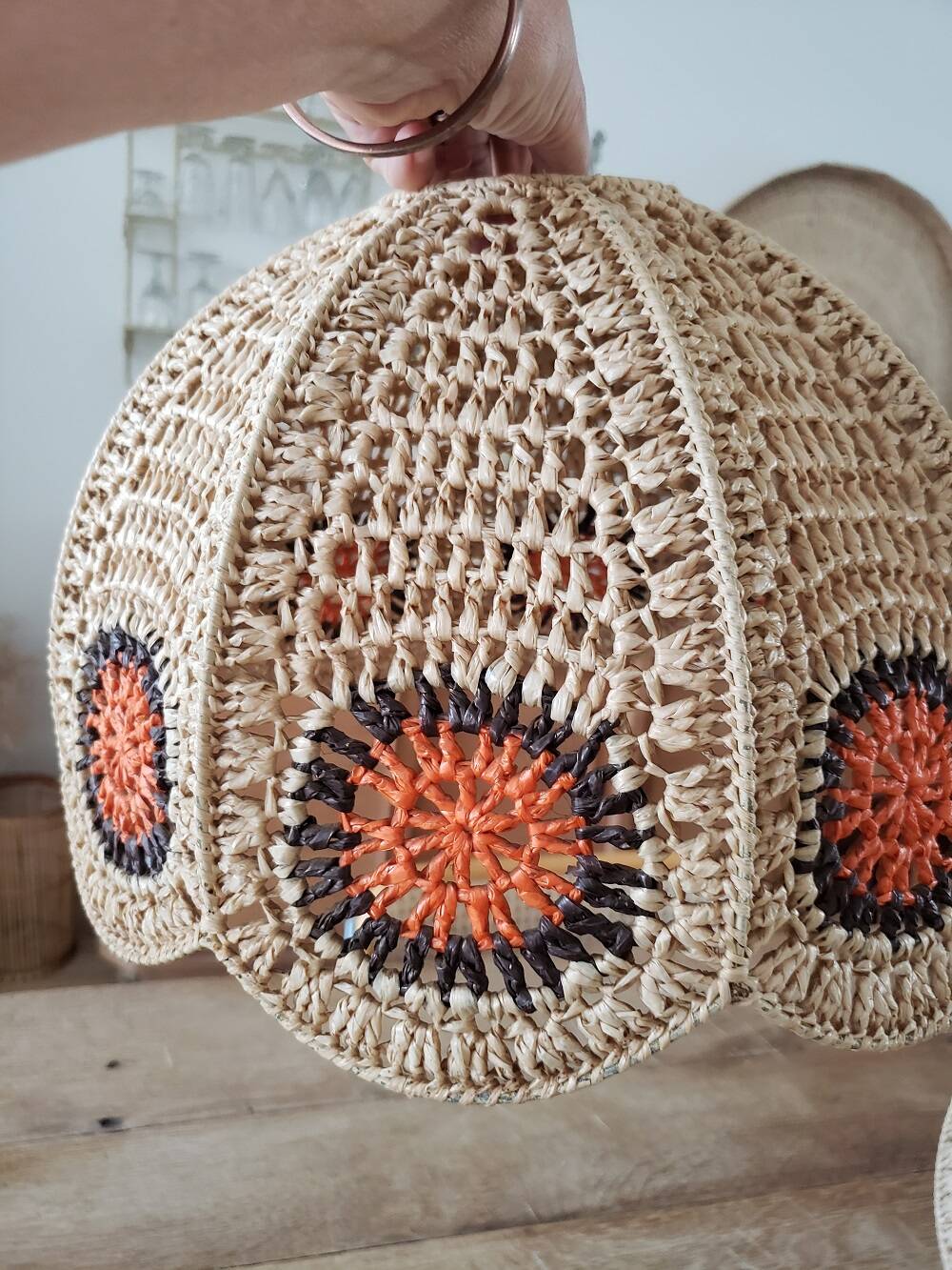 Set of 3 vintage lampshades