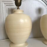 Pair of Kostka ceramic lamps