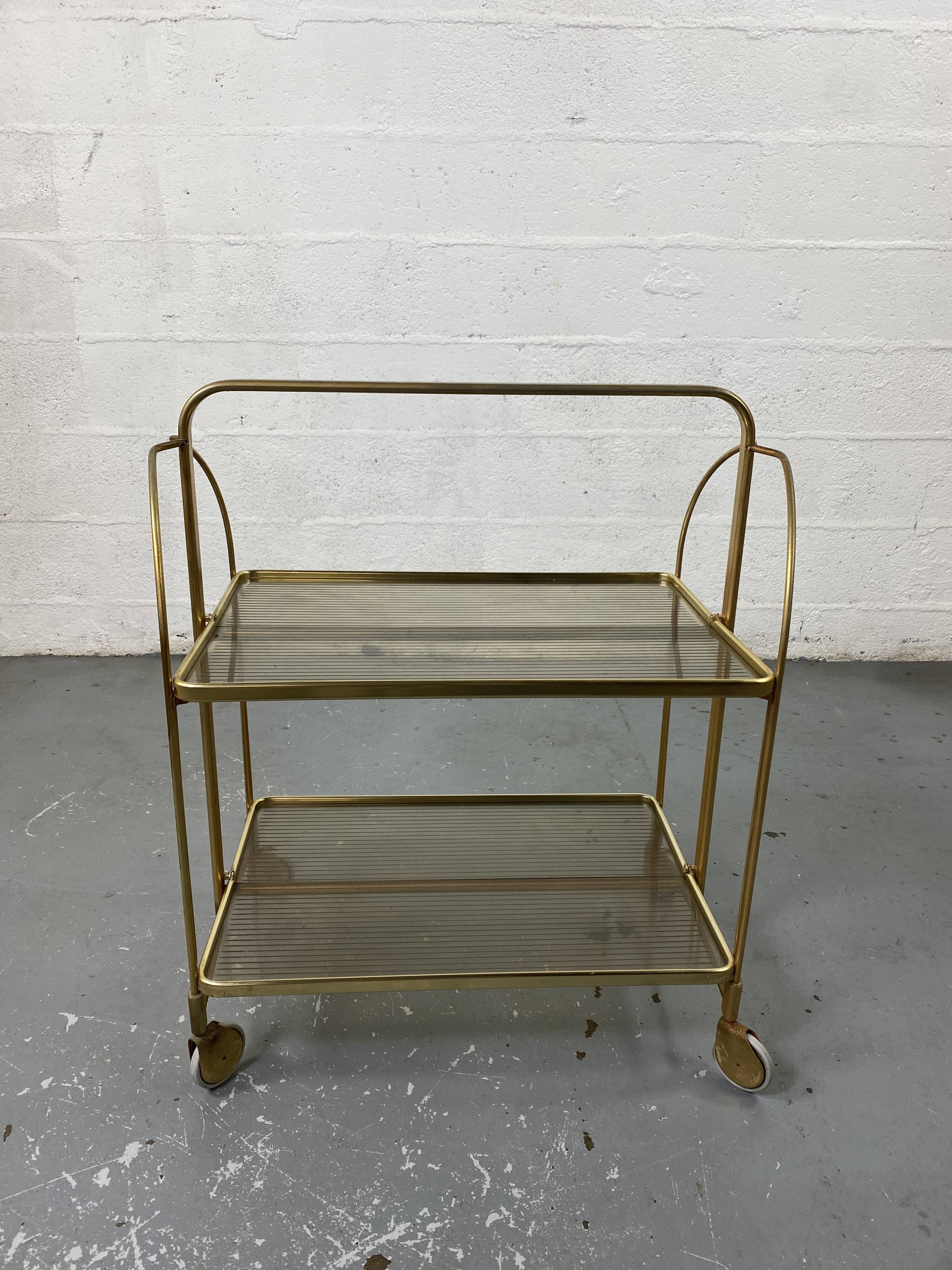 Vintage rolling golden folding service