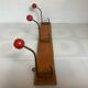 Old wood metal coat rack