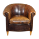 Fauteuil club en cuir de mouton