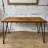 Table basse en rotin Raoul Guys