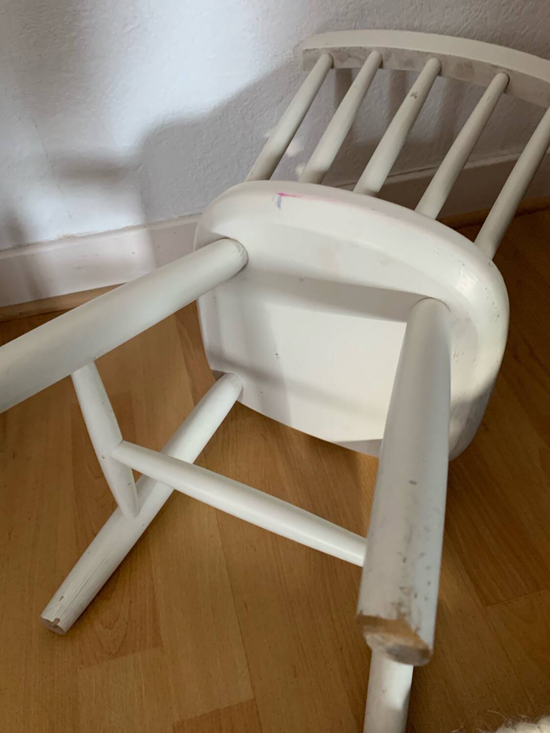 White vintage children's chair