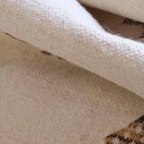Tapis Kilim blanc à motif Berbère