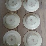 6 polychrome ironstone soup plates