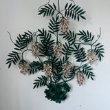 Monumental wall light in Italian wrought iron, attributed to the house.