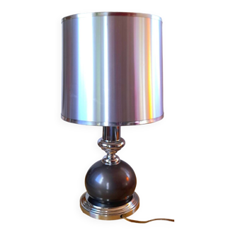Space age chrome metal lamp 70s