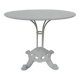 Table de jardin en acier avec base en fonte